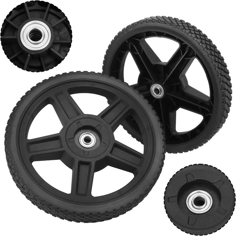 IHDYPPEW 2 Pack Lawn Mower Wheels, 12 x 1.75 Inch Camp Push Mower Wheel Kits, Wheel Chair Wheels, Push Lawn Mowers, Fits Most Standard push Lawn Mowers, Durable, Heavy-Duty & Easy-Install - Image 4